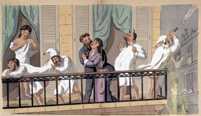 De nachten zijn zo heet! - sociale cartoon door Lavrate door Edmond Lavrate