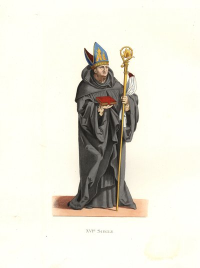 Benedictijnse abt door Edmond Lechevallier Chevignard