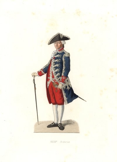 Graaf van Vergennes, kapitein van de Gardes de la Porte du Roi, Frankrijk door Edmond Lechevallier Chevignard