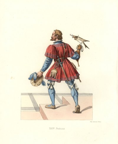 Valkenier van Frans I door Edmond Lechevallier Chevignard