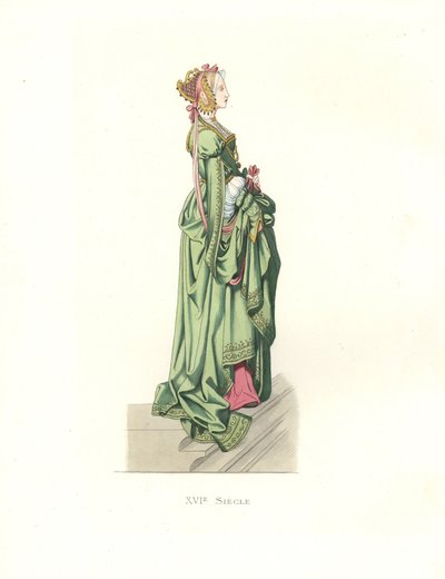Vlaamse hofdame door Edmond Lechevallier Chevignard