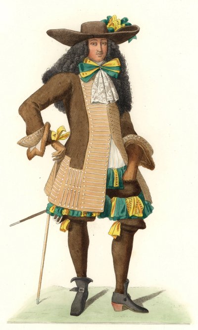 Franse heer in ceremoniële kleding door Edmond Lechevallier Chevignard