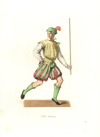 Franse lakei door Edmond Lechevallier Chevignard