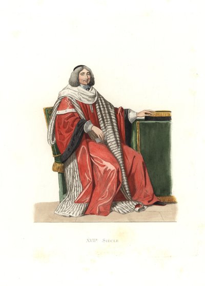 Jean-Antoine de Mesmes, Heer van Irval, Graaf van Avaux, naar een schilderij van Philippe de Champaigne door Edmond Lechevallier Chevignard