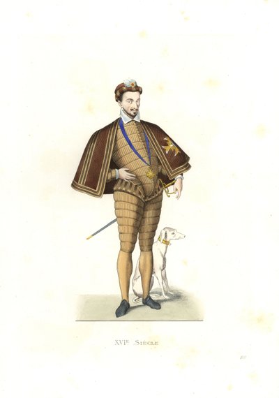 Koning Hendrik III van Frankrijk door Edmond Lechevallier Chevignard