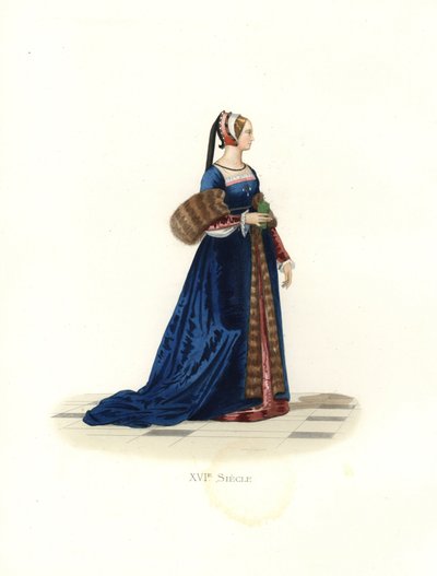 Dame aan het hof van Frans I door Edmond Lechevallier Chevignard