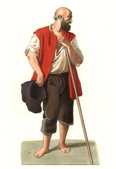 Boer uit Lombardije (Italië) door Edmond Lechevallier Chevignard