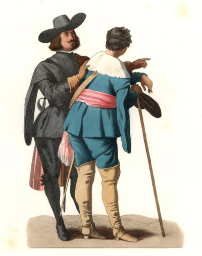 Portret van twee Spaanse kunstenaars door Edmond Lechevallier Chevignard