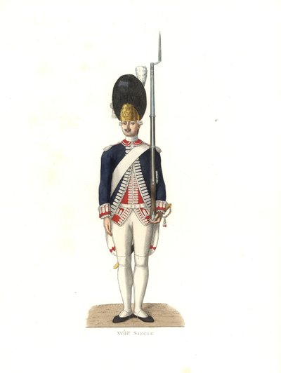Soldaat van de Franse Garde door Edmond Lechevallier Chevignard