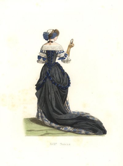 Vrouw in stadskostuum door Edmond Lechevallier Chevignard