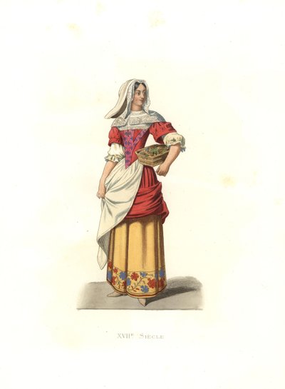 Boerin, Frankrijk door Edmond Lechevallier Chevignard