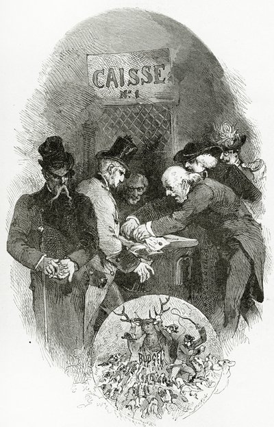 Emargement - illustratie uit Napoléon le Petit, 19e eeuw door Edmond Morin