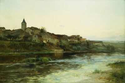 Een Franse Rivierstad door Edmond Petitjean