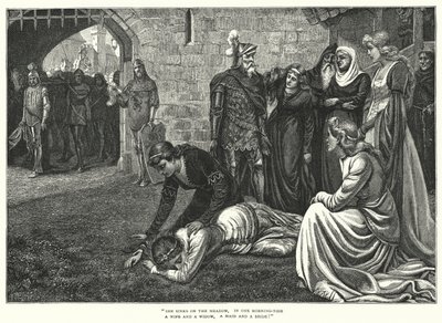 De bruid van Malahide (gravure) door Edmund Blair (after) Leighton