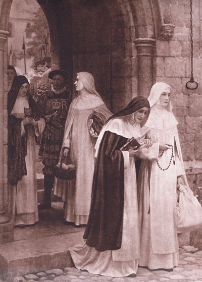 Uitgezet, uit MacMillan schoolposters, c.1950-60s door Edmund Blair Leighton