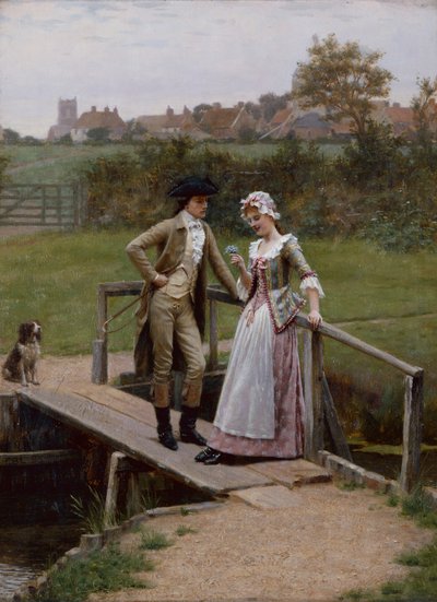 Vergeet-me-nietjes door Edmund Blair Leighton