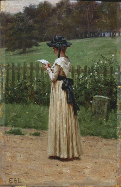De Liefdesbrief door Edmund Blair Leighton