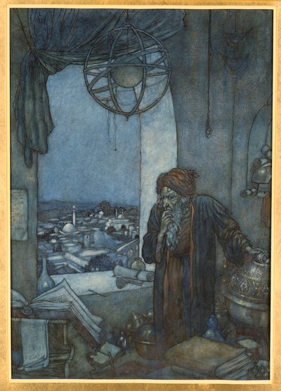 Een muezzin van de Toren van Duisternis door Edmund Dulac