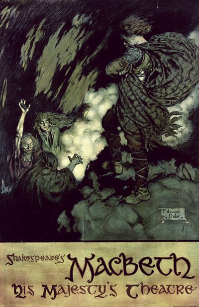 Macbeth: Poster voor productie van 1914 door Edmund Dulac
