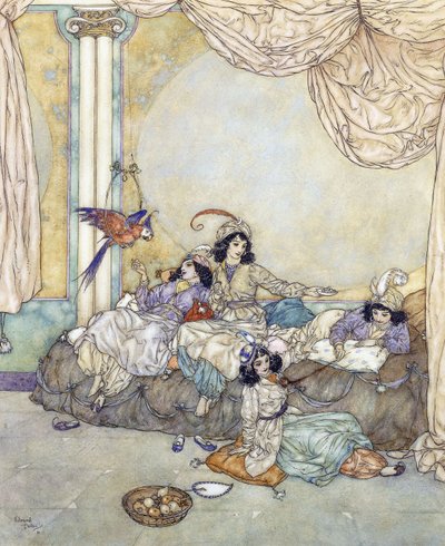 Ze overvielen het huis zonder tijd te verliezen door Edmund Dulac