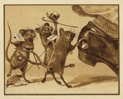 Illustratie voor Drie Blinde Muizen door Edmund G. Caldwell