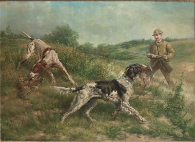 Jacht in een heuvellandschap door Edmund Henry Osthaus
