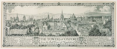 De torens van Oxford vanaf de klokkentoren van Magdalen, 1908 door Edmund Hort New