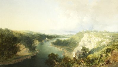 De Avon en Severn vanaf Clifton Down door Edmund John Niemann