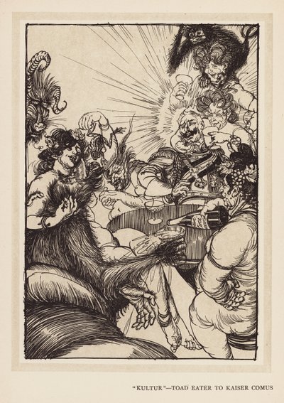 De Krans van de Keizer: "Kultur," Slijmbal van Keizer Comus door Edmund Joseph (after) Sullivan