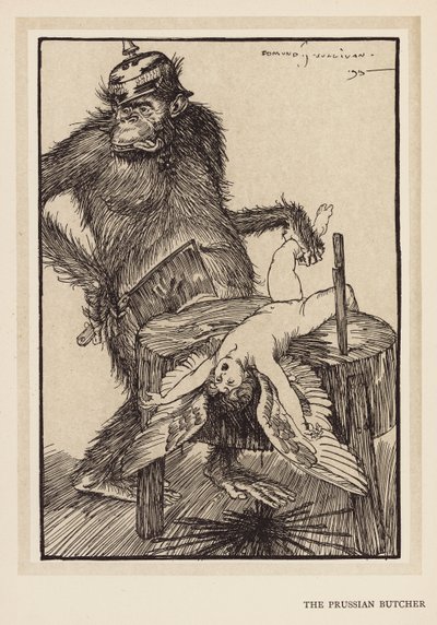De Krans van de Keizer: De Pruisische Slager door Edmund Joseph (after) Sullivan