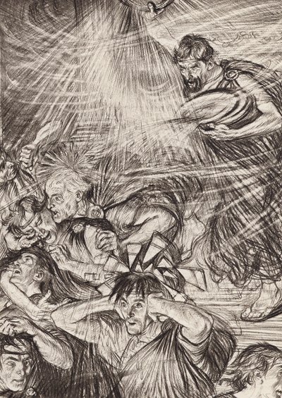 William Shakespeare: Het leven van Timon van Athene, Act III, Scene 6 (litho) door Edmund Joseph (after) Sullivan