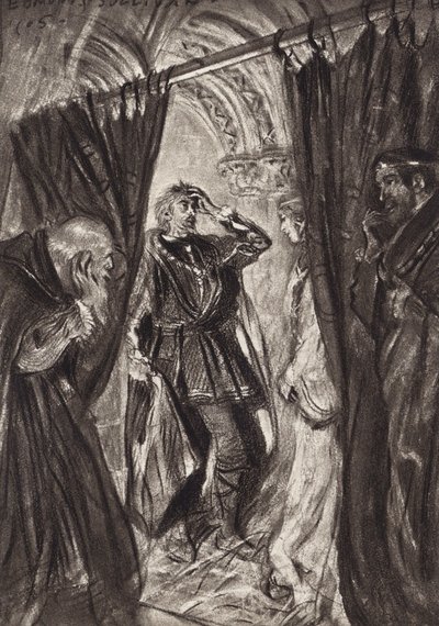 William Shakespeare: De tragedie van Hamlet, Prins van Denemarken, Act III, Scene 1 door Edmund Joseph (after) Sullivan