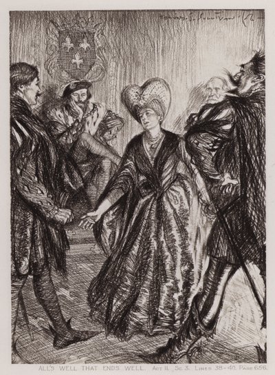 Het Eind Goed, Al Goed, Act II Sc 3 door Edmund Joseph Sullivan