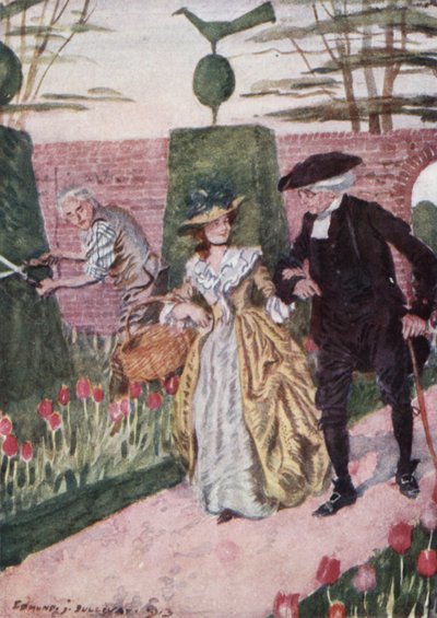 Illustratie voor The Vicar of Wakefield door Oliver Goldsmith door Edmund Joseph Sullivan