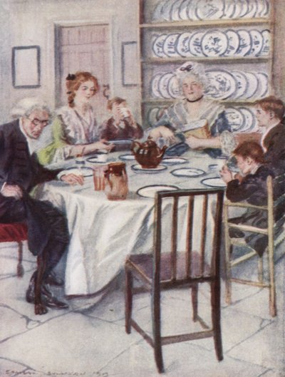Illustratie voor The Vicar of Wakefield door Oliver Goldsmith door Edmund Joseph Sullivan