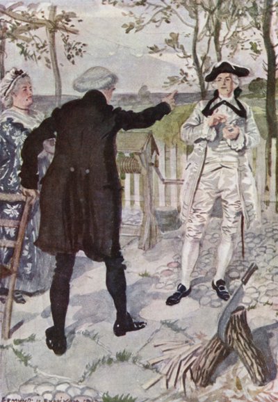 Illustratie voor The Vicar of Wakefield door Oliver Goldsmith door Edmund Joseph Sullivan