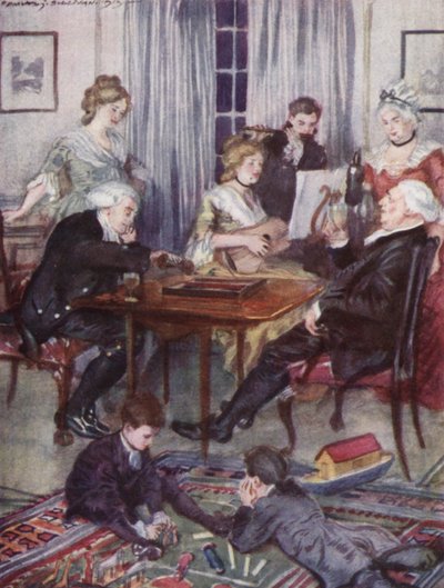 Illustratie voor The Vicar of Wakefield door Oliver Goldsmith door Edmund Joseph Sullivan