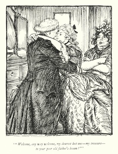 Illustratie voor The Vicar of Wakefield door Oliver Goldsmith door Edmund Joseph Sullivan