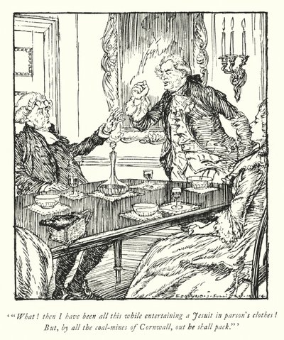 Illustratie voor The Vicar of Wakefield door Oliver Goldsmith door Edmund Joseph Sullivan