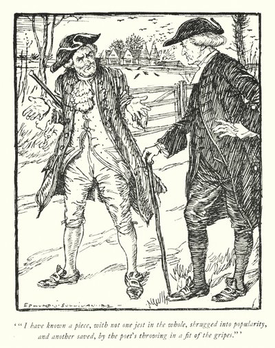 Illustratie voor The Vicar of Wakefield door Oliver Goldsmith door Edmund Joseph Sullivan