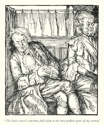 Illustratie voor The Vicar of Wakefield door Oliver Goldsmith door Edmund Joseph Sullivan