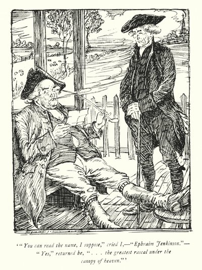 Illustratie voor The Vicar of Wakefield door Oliver Goldsmith (litho) door Edmund Joseph Sullivan