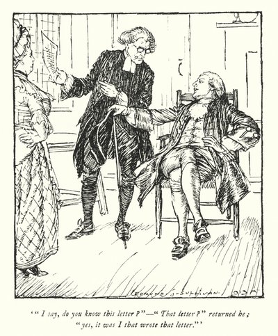 Illustratie voor The Vicar of Wakefield door Oliver Goldsmith door Edmund Joseph Sullivan