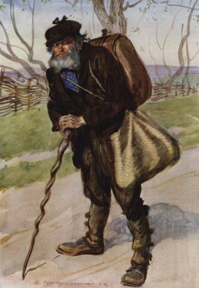 Eens zag ik hem in het midden van een stoffige weg staan door Edmund Joseph Sullivan
