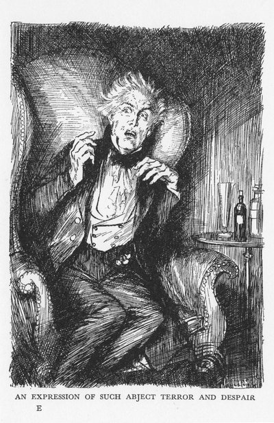 Scène uit Het Vreemde Geval van Dr. Jekyll en Mr. Hyde door Robert Louis Stevenson, 1927 door Edmund Joseph Sullivan
