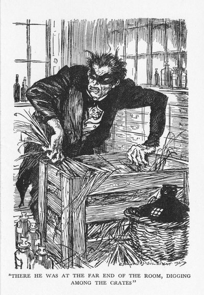 Scène uit The Strange Case of Dr Jekyll and Mr Hyde door Robert Louis Stevenson, 1927 door Edmund Joseph Sullivan
