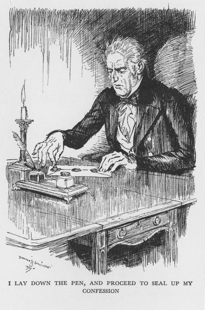 Scène uit Het vreemde geval van Dr. Jekyll en Mr. Hyde door Robert Louis Stevenson, 1927 door Edmund Joseph Sullivan