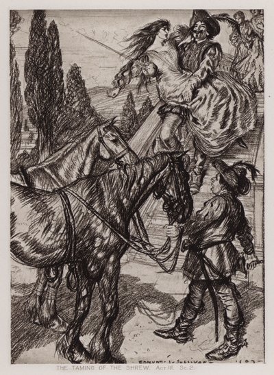 De Getemde Feeks, Act III, Sc 2 door Edmund Joseph Sullivan