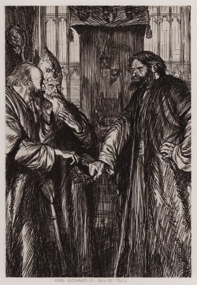 De Tragedie van Koning Richard II, Act IV, Sc 1 door Edmund Joseph Sullivan