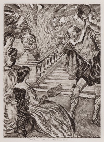 Driekoningenavond; of, Wat U Wilt, Act III, Sc 4 door Edmund Joseph Sullivan